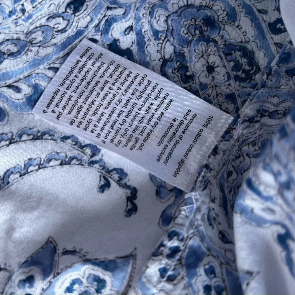Tommy Hilfiger Blue and White Paisley Shirt - Picture 4 of 5